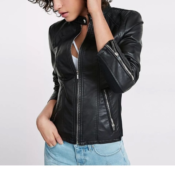 express black moto jacket